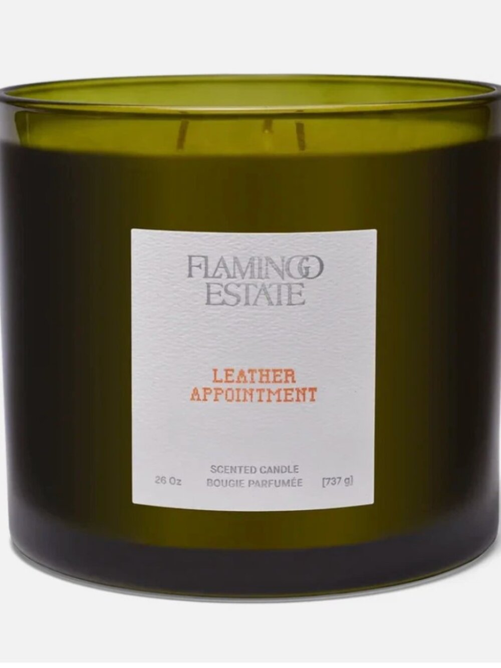 Flamingo Estate XL Leather Appointment Candle - 26 oz. with Gift Box NEW